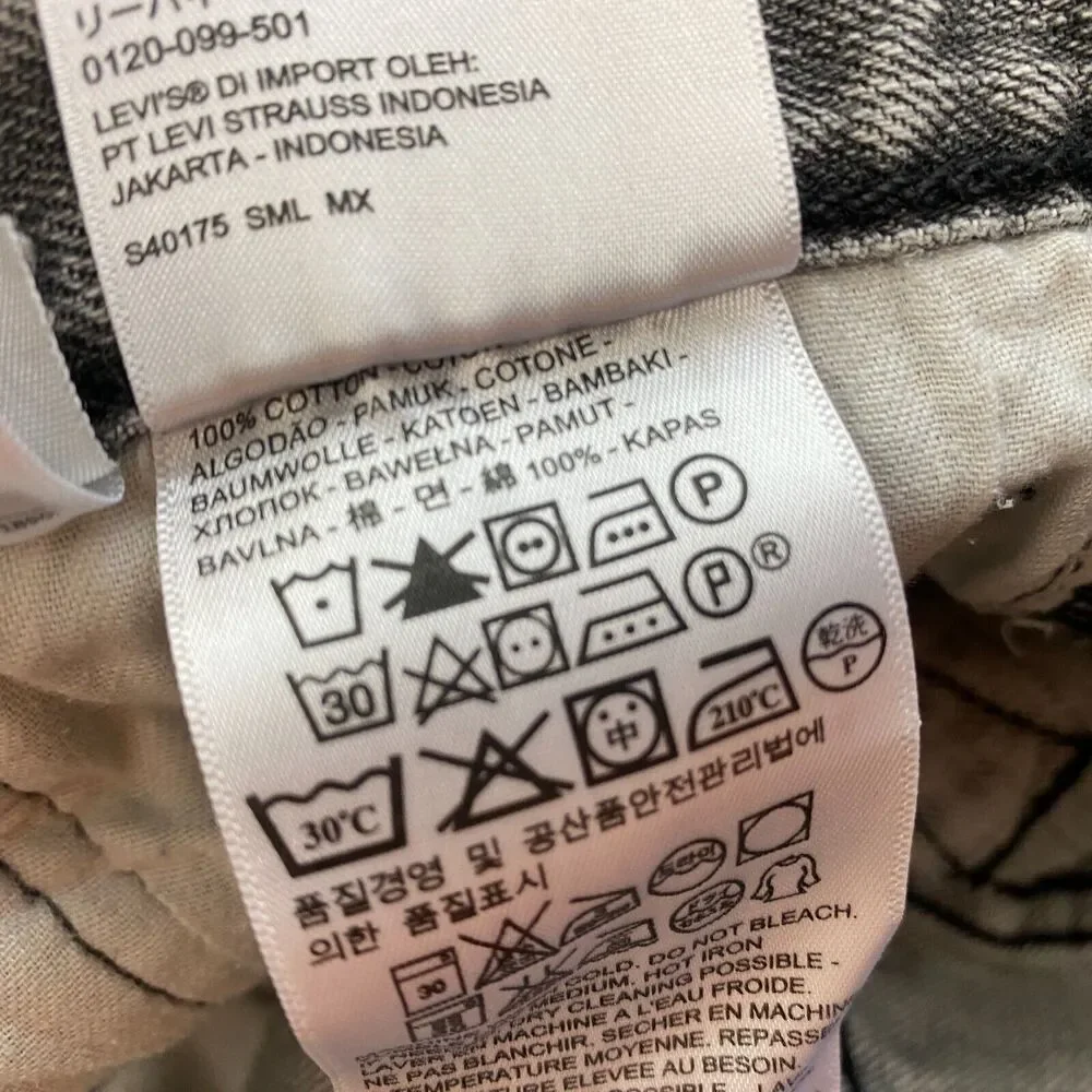 Levis 501 Jeans Mens 36x32 Gray Button‎ Fly 100% Cotton